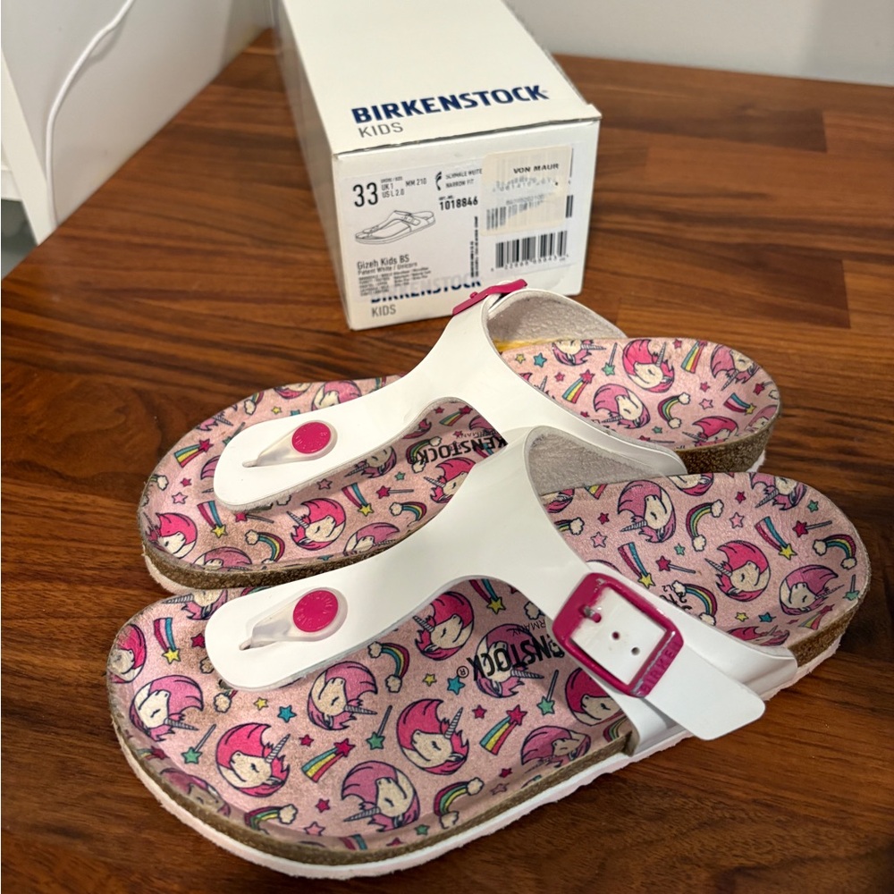 Birkenstock Kids Sandals - Pink Unicorn Design